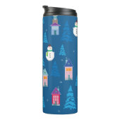 Frohe Weihnachtsmuster Thermosbecher (Nach rechts gedreht)