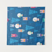 Frohe Weihnachtsmuster Wandteppich (Vorderseite (Horizontal))