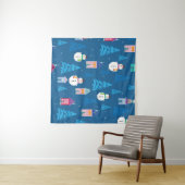 Frohe Weihnachtsmuster Wandteppich (Beispiel (Horizontal))