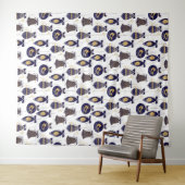 Frohe Weihnachtsmuster Wandteppich (Beispiel (Horizontal))