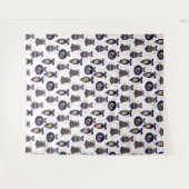 Frohe Weihnachtsmuster Wandteppich (Vorderseite (Horizontal))