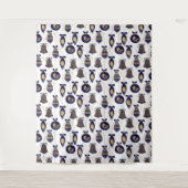 Frohe Weihnachtsmuster Wandteppich (Vorderseite)