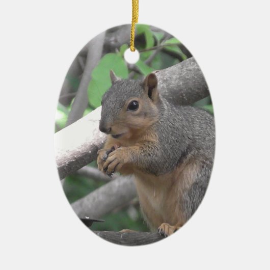 Frohe Weihnachtsmutter Funny Eichhörnchen Keramik Ornament (Vorne)