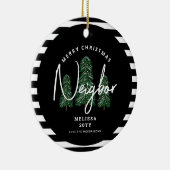 Frohe Weihnachtsnachbarschaft Personalisierte Sitt Keramik Ornament (Rechts)