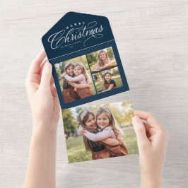 Frohe Weihnachtsnacht 4 Foto Urlaub dreimal All In One Einladung