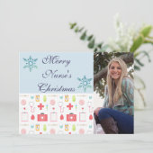 Frohe Weihnachtsnacht Feiertagskarte (Stehend Vorderseite)