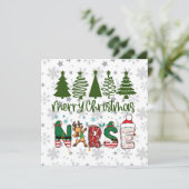 Frohe Weihnachtsnacht Feiertagskarte (Stehend Vorderseite)