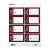 Frohe Weihnachtsnachtsnacht und Karierte Rot Stick (Vorne)