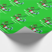 Frohe Weihnachtsname Anpassbare Rock Guitar Geschenkpapier (Ecke)