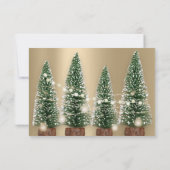 Frohe Weihnachtsnamen Foto Tree Gray Lights Gold Einladung (Rückseite)