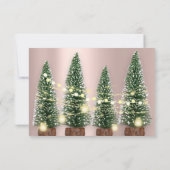 Frohe Weihnachtsnamen Foto Tree Rose Lights Einladung (Rückseite)