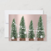 Frohe Weihnachtsnamen Foto Tree Rose Lights Einladung (Rückseite)