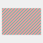 Frohe Weihnachtsnamen Monogram Green Red Teen Geschenkpapier Set (Vorderseite 2)