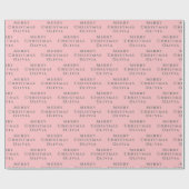 Frohe Weihnachtsnamen Pink Gray Simple Modern Geschenkpapier (Flach)