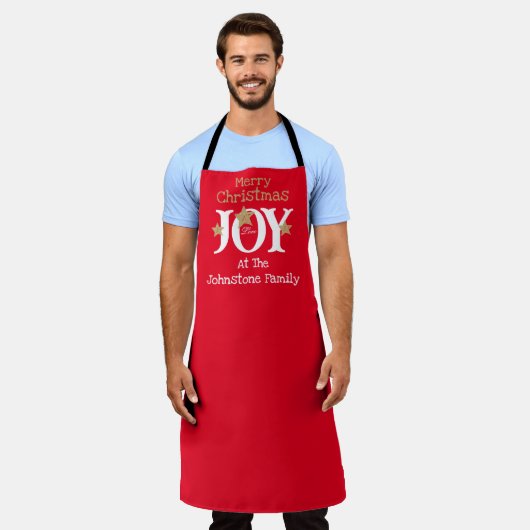 Frohe Weihnachtsnamen Script Cool Chic Niedlich Re Schürze (Getragen)