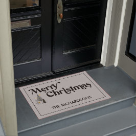 Frohe Weihnachtsnamen skandinavische Weihnachtsbau Fußmatte