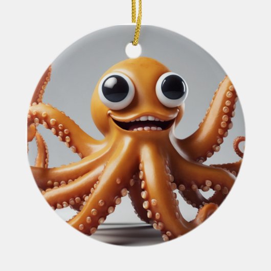 Frohe Weihnachtsoctopus Ornament (Vorne)