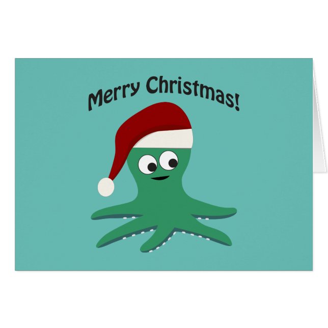 Frohe Weihnachtsoktopus (Vorderseite (Horizontal))