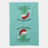 Frohe Weihnachtsoktopus Handtuch (Vertikal)