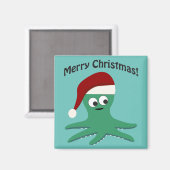 Frohe Weihnachtsoktopus Magnet (Vorderseite/Rückseite)