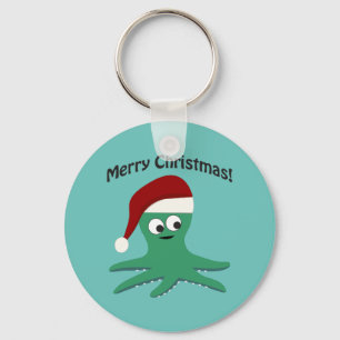 Frohe Weihnachtsoktopus Schlüsselanhänger