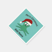 Frohe Weihnachtsoktopus Serviette (Ecke)