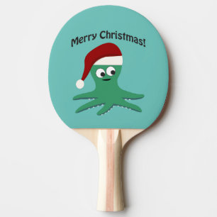 Frohe Weihnachtsoktopus Tischtennis Schläger