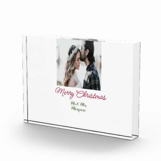 Frohe Weihnachtspaar Foto geben Namen glücklichen (Rechts)