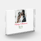 Frohe Weihnachtspaar Foto geben Namen glücklichen (Links)