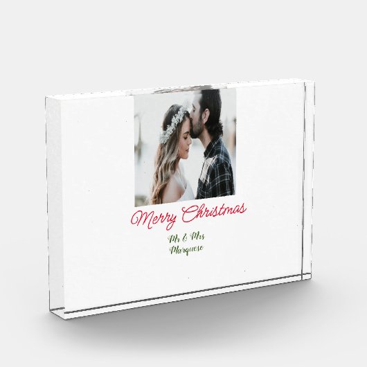 Frohe Weihnachtspaar Foto geben Namen glücklichen (Links)