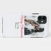Frohe Weihnachtspaar Foto geben Namen glücklichen Case-Mate iPhone Hülle (Rückseite (Horizontal))