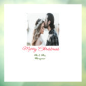 Frohe Weihnachtspaar Foto geben Namen glücklichen  Fensteraufkleber (Blatt 3)