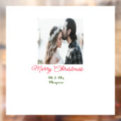 Frohe Weihnachtspaar Foto geben Namen glücklichen  Fensteraufkleber (Blatt 2)