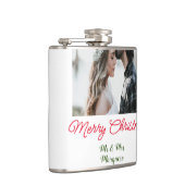 Frohe Weihnachtspaar Foto geben Namen glücklichen  Flachmann (Rechts)