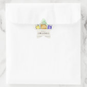 Frohe Weihnachtspakete Stern-Aufkleber (Tasche)