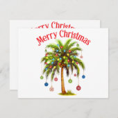 Frohe Weihnachtspalme Tree Light Hawaiian Tropical (Vorne/Hinten)