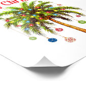 Frohe Weihnachtspalme Tree Light Hawaiian Tropical Fotodruck (Ecke)