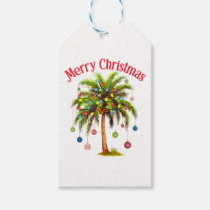 Frohe Weihnachtspalme Tree Light Hawaiian Tropical Geschenkanhänger