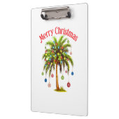 Frohe Weihnachtspalme Tree Light Hawaiian Tropical Klemmbrett (Links)
