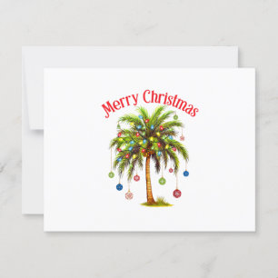 Frohe Weihnachtspalme Tree Light Hawaiian Tropical RSVP Karte
