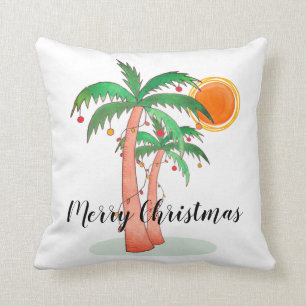 Frohe Weihnachtspalmen Kissen