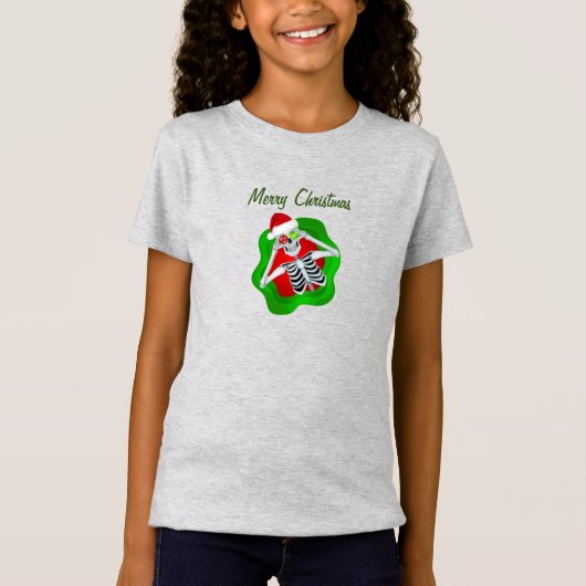 Frohe Weihnachtspass Skeleton Ornaments Weihnachts T-Shirt (Vorderseite)