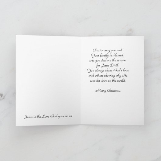 Frohe Weihnachtspastor Feiertagskarte (Innenseite)