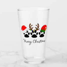 Frohe Weihnachtspaws 16oz Pint Glas