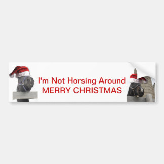 Frohe Weihnachtspferde Autoaufkleber