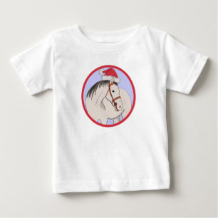 Frohe Weihnachtspferde Baby T-shirt