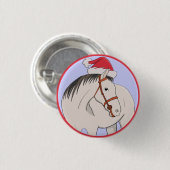 Frohe Weihnachtspferde Button (Vorne & Hinten)