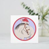 Frohe Weihnachtspferde Einladung (Stehend Vorderseite)