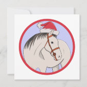 Frohe Weihnachtspferde Einladung (Vorderseite)