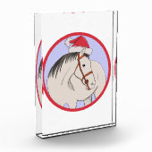 Frohe Weihnachtspferde Fotoblock (Links)